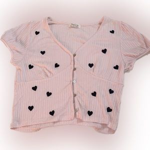 Baby pink heart top <3